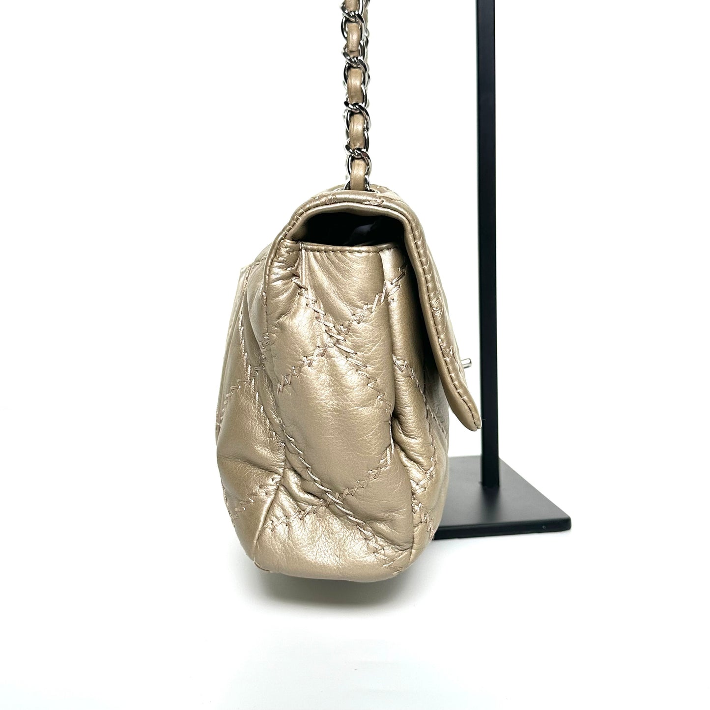 Chanel - Classic Flap - Leather - Beige - (mini)