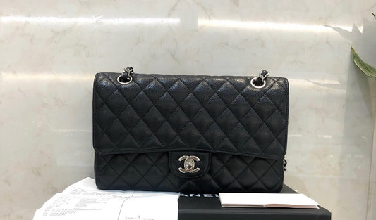 Chanel - Classic Flap - Leather - Black - (Medium)