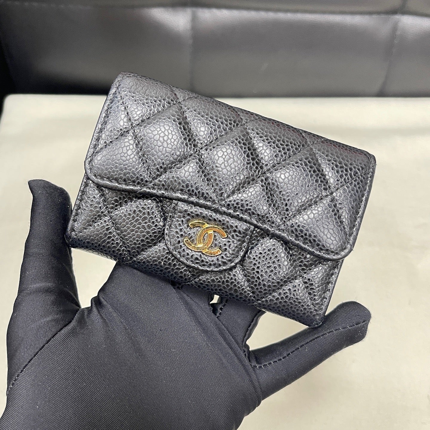 Chanel - Classic Flap - Leather - Black - (Small)