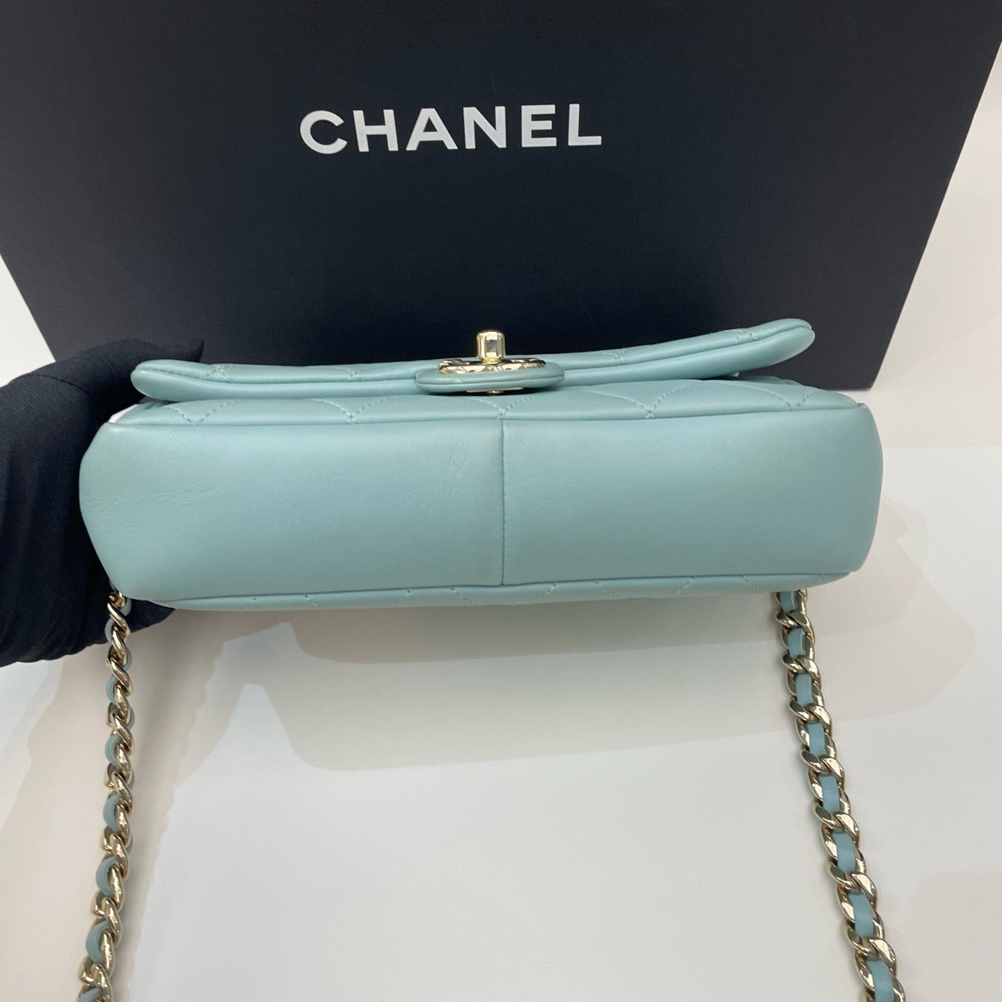 Chanel - Classic Flap - Leather - Blue - (mini)