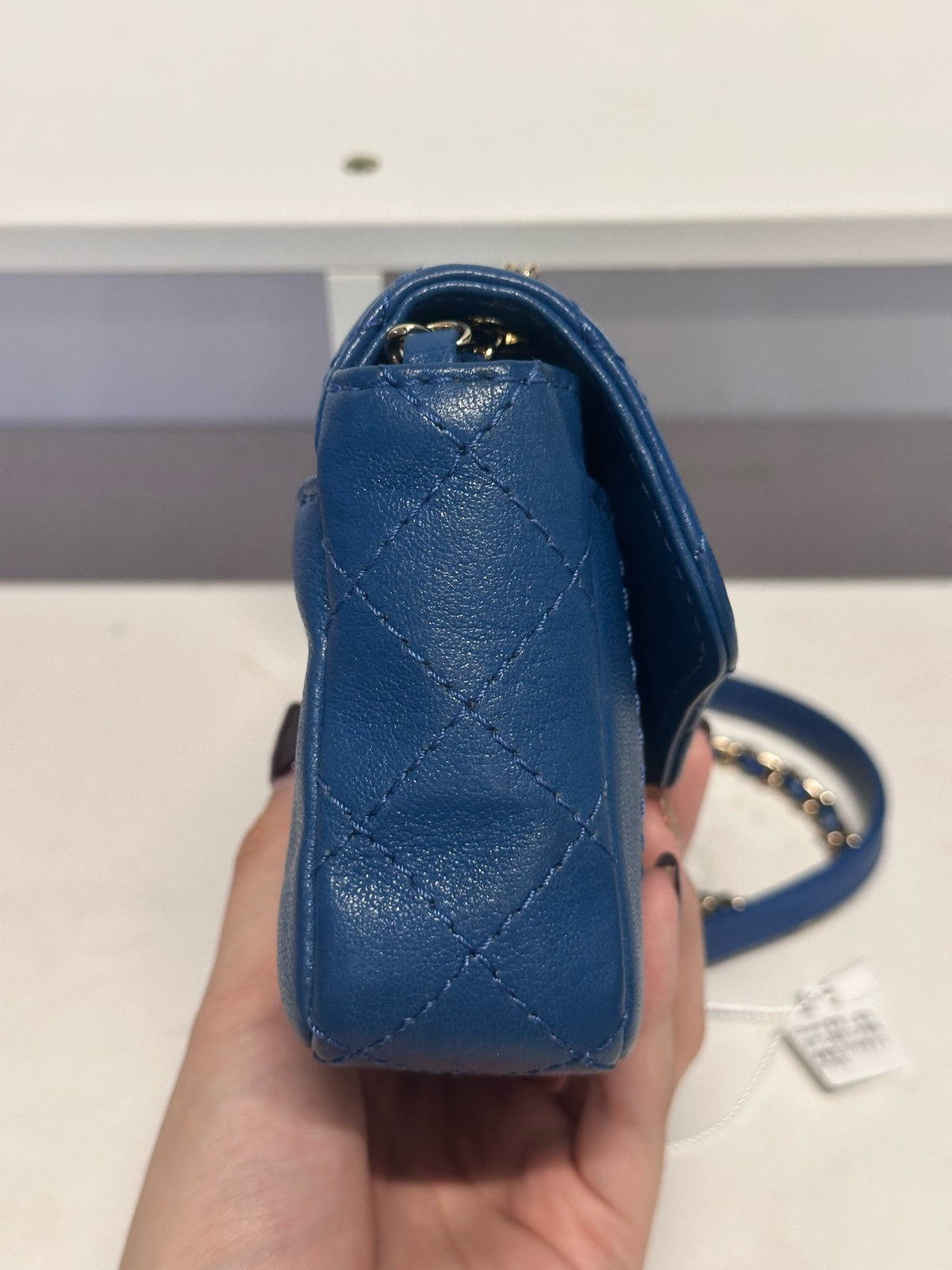 Chanel - Classic Flap - Leather - Blue - (Small)
