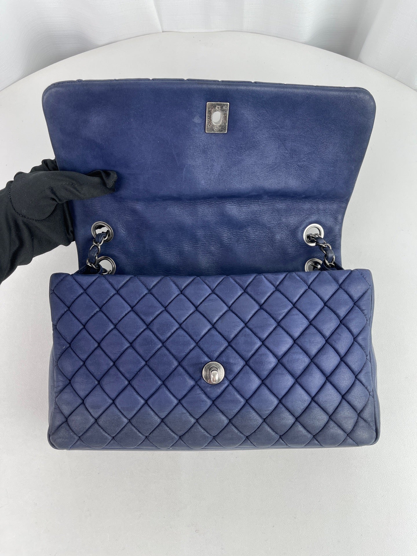 Chanel - Classic Flap - Leather - Blue - (small)