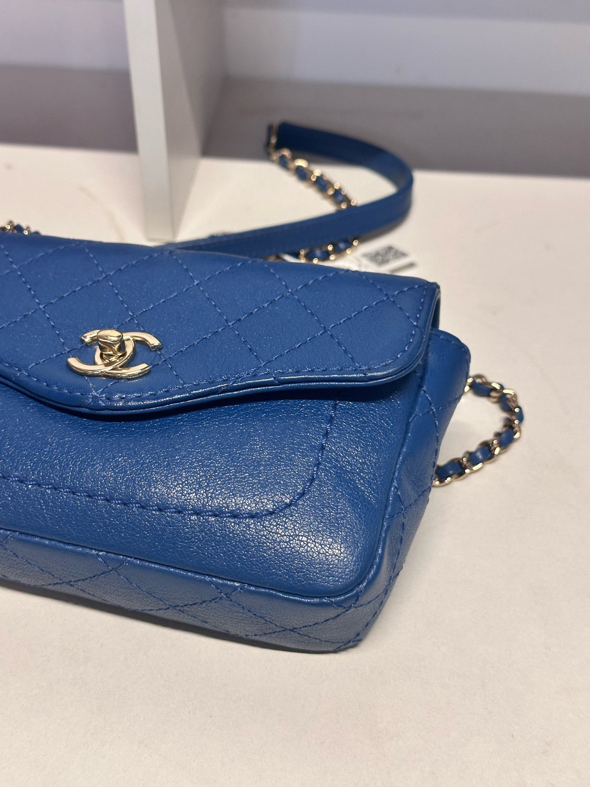 Chanel - Classic Flap - Leather - Blue - (Small)