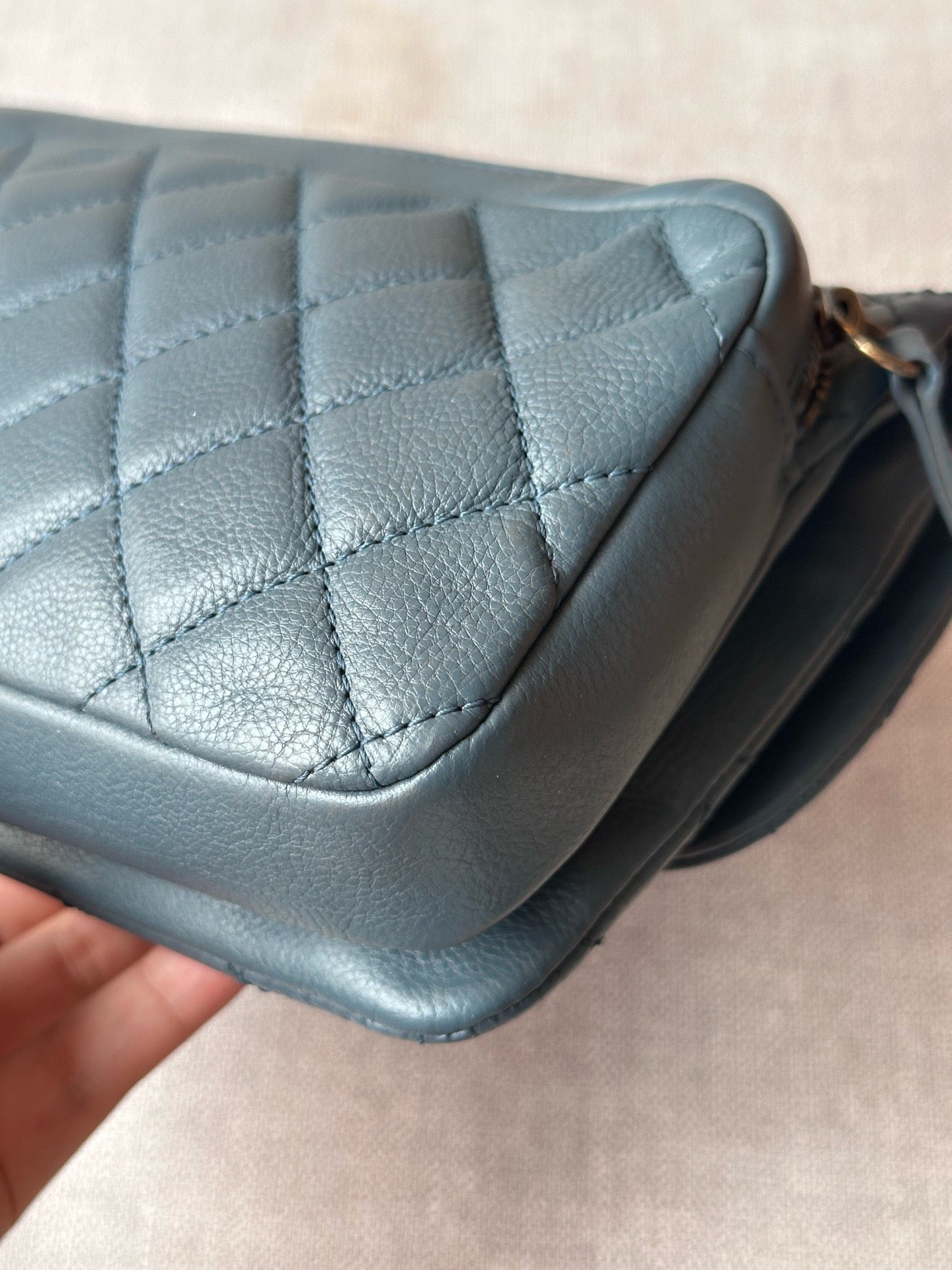 Chanel - Classic Flap - Leather - Blue - (small)