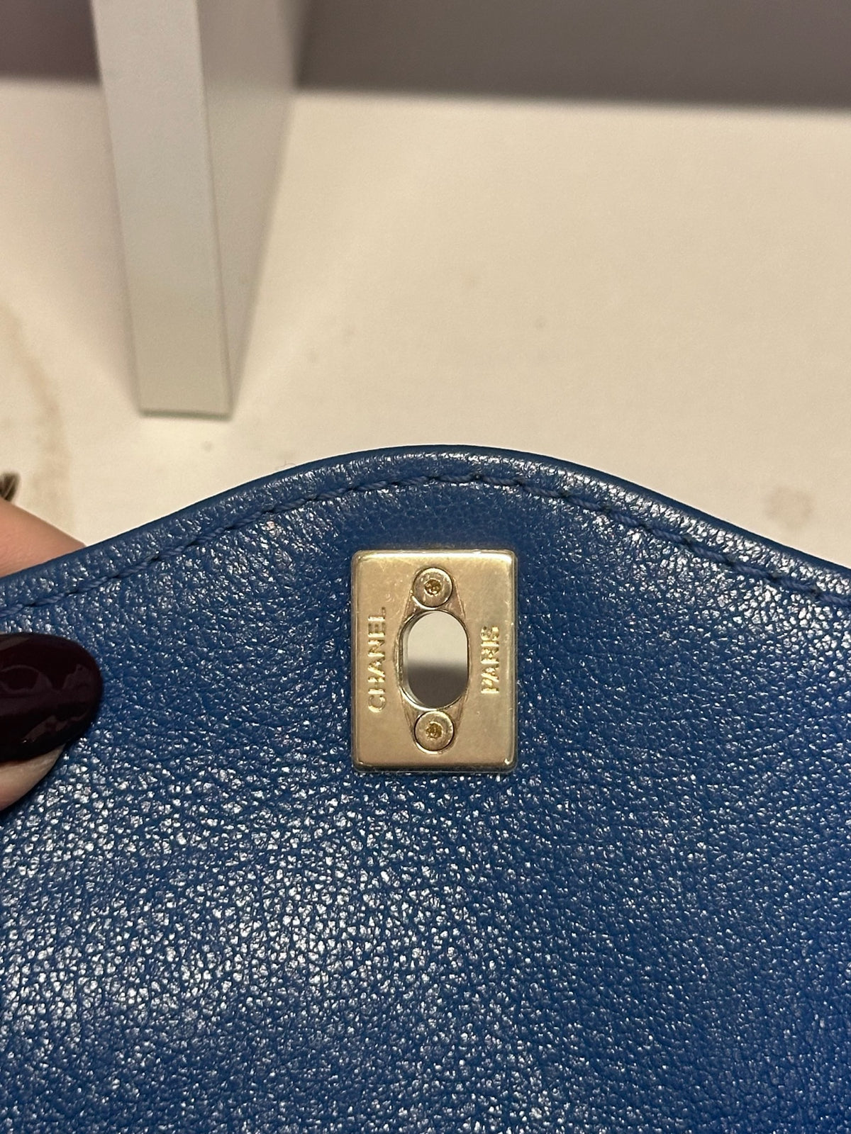 Chanel - Classic Flap - Leather - Blue - (Small)