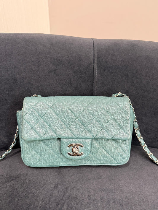 Chanel - Classic Flap - Leather - Green - (mini)