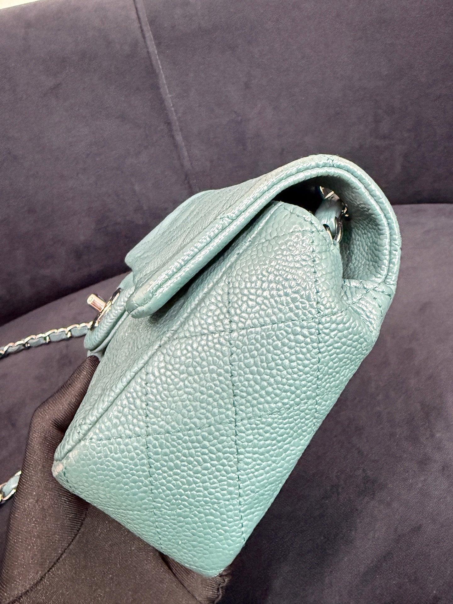 Chanel - Classic Flap - Leather - Green - (mini)