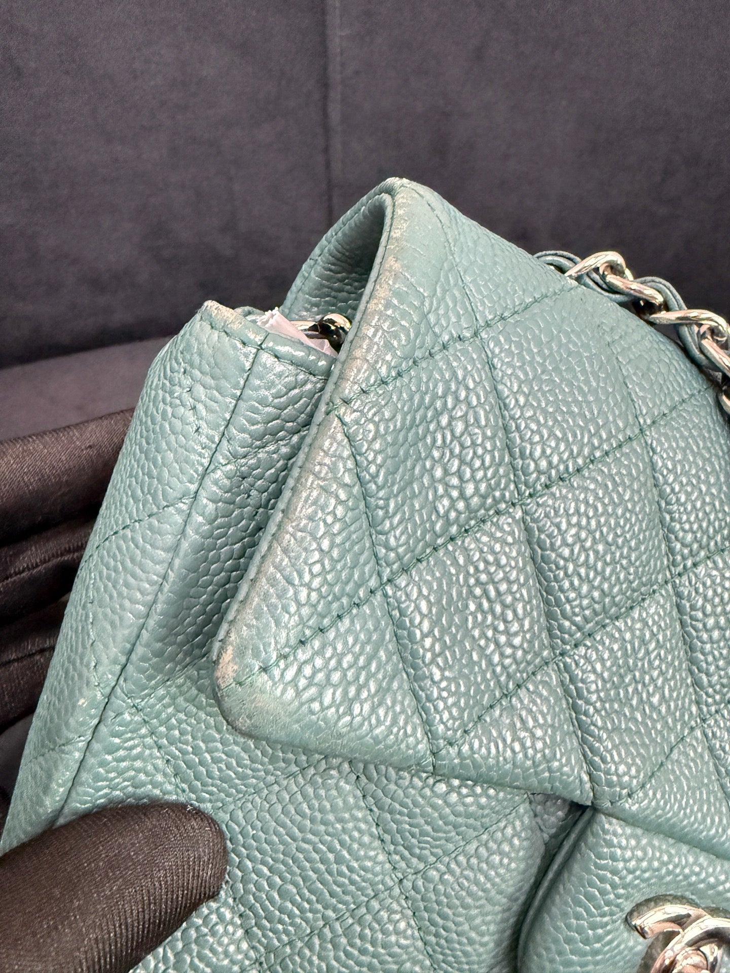 Chanel - Classic Flap - Leather - Green - (mini)