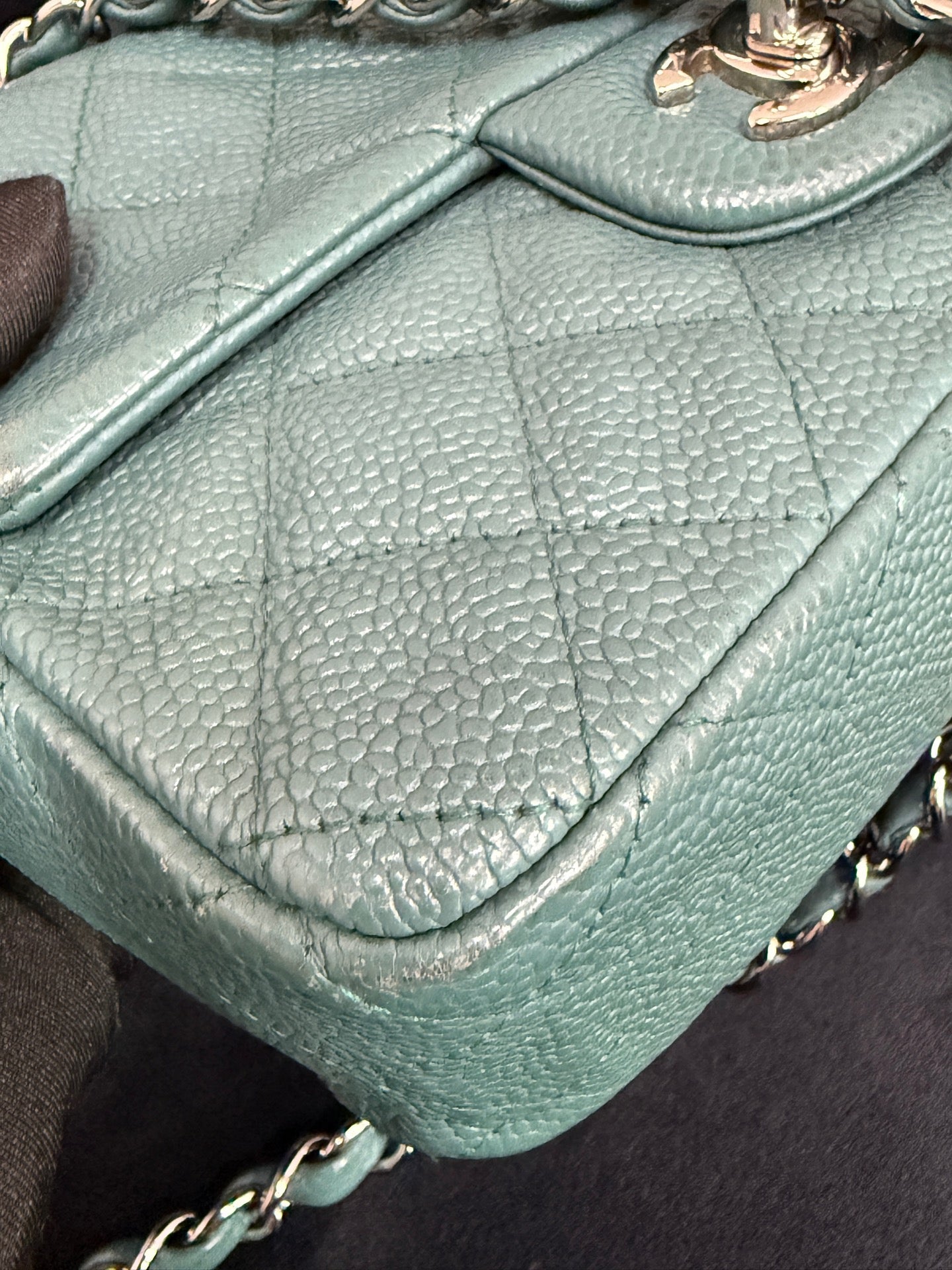 Chanel - Classic Flap - Leather - Green - (mini)