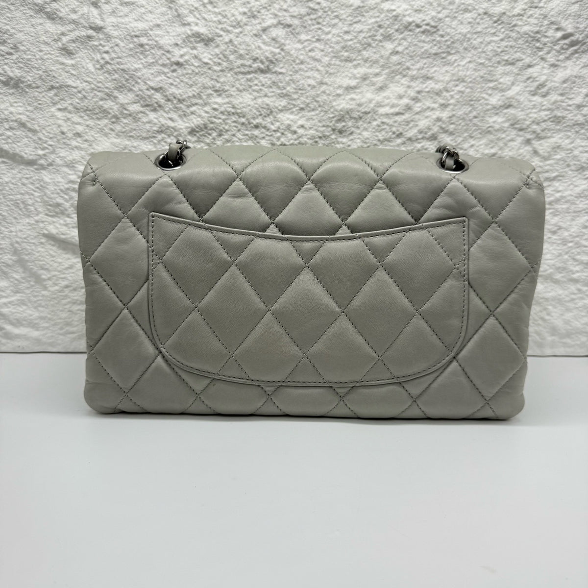Chanel - Classic Flap - Leather - Grey