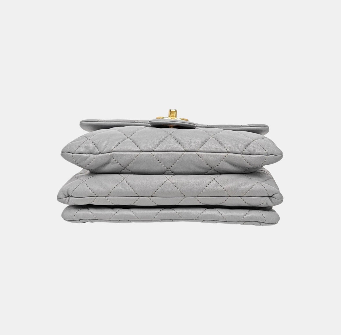 Chanel - Classic Flap - Leather - Grey