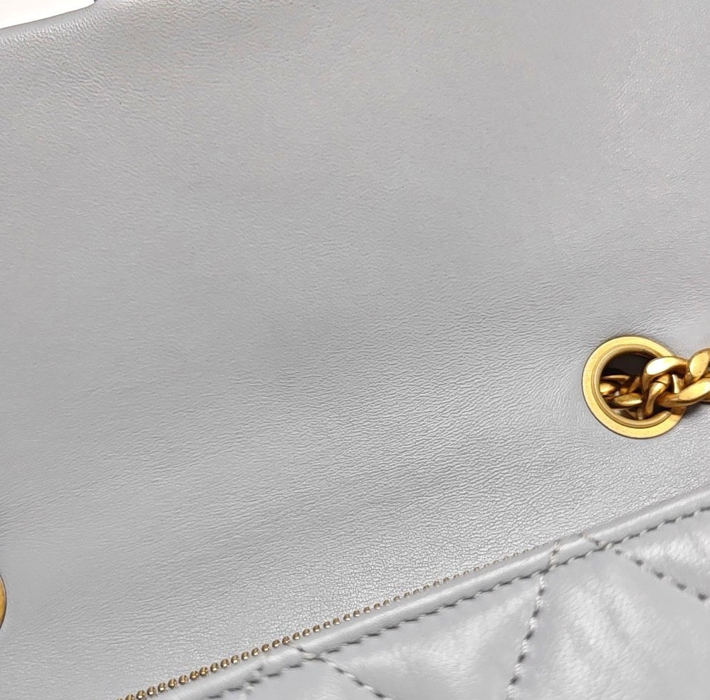 Chanel - Classic Flap - Leather - Grey