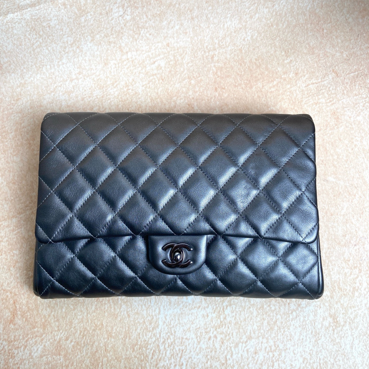 Chanel - Classic Flap - Leather - Grey - (medium)