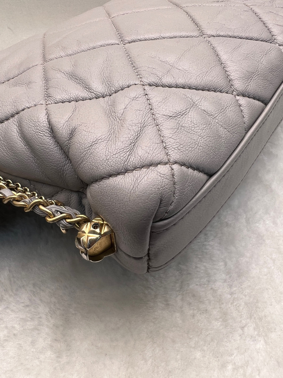Chanel - Classic Flap - Leather - Grey - (mini)