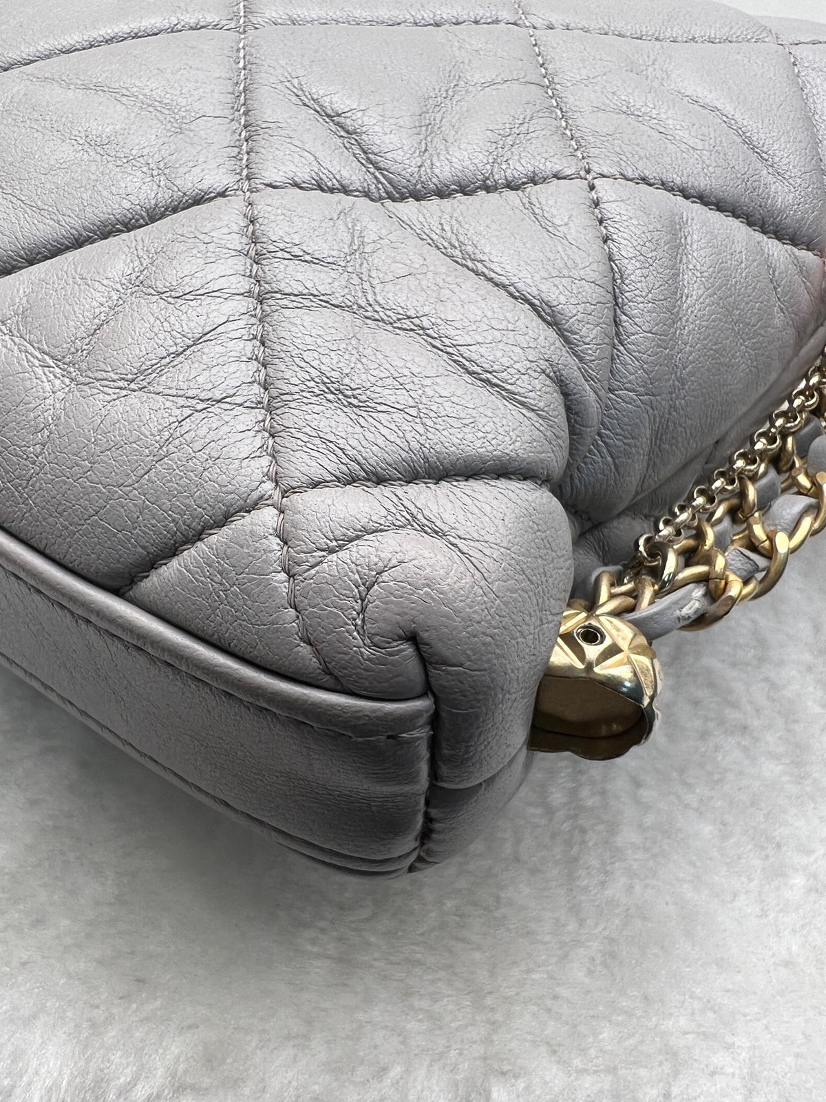 Chanel - Classic Flap - Leather - Grey - (mini)
