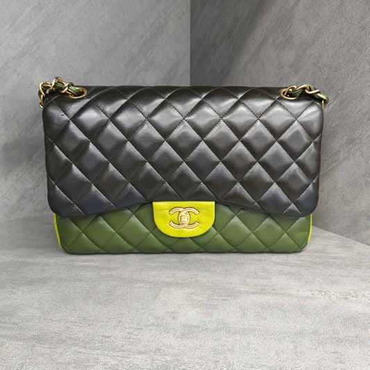 Chanel - Classic Flap - Leather - Multicolour - (Jumbo)