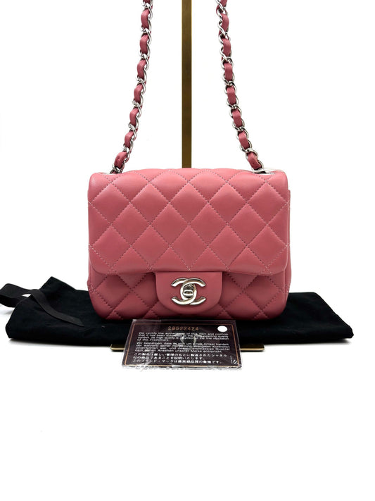 Chanel - Classic Flap - Leather - Pink - (mini)