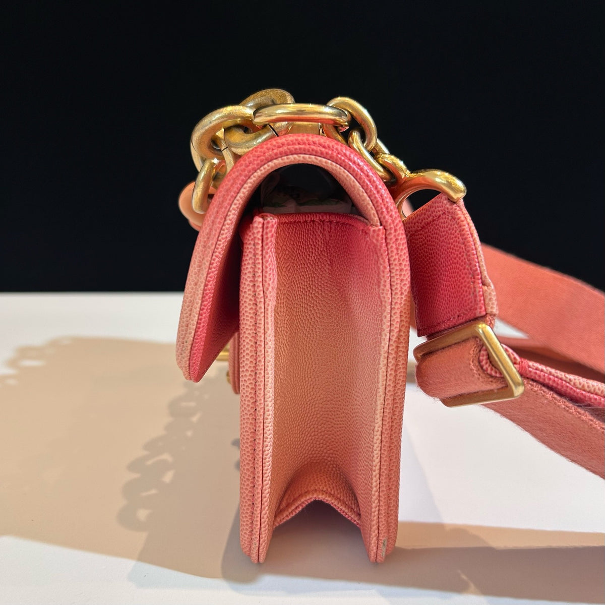 Chanel - Classic Flap - Leather - Pink - (small)