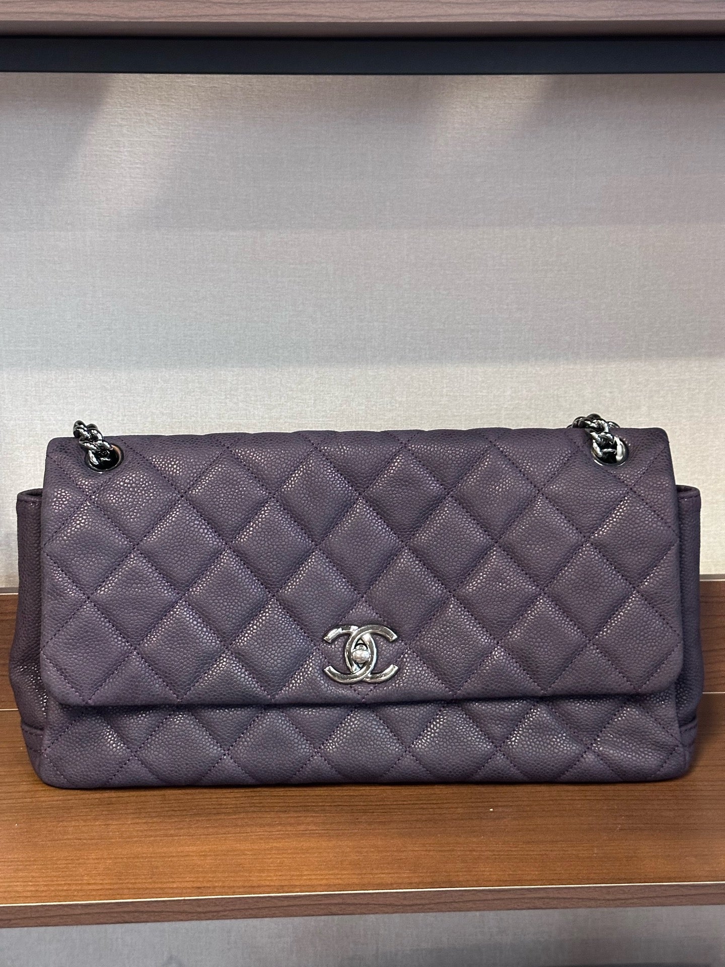 Chanel - Classic Flap - Leather - Purple - (Other)