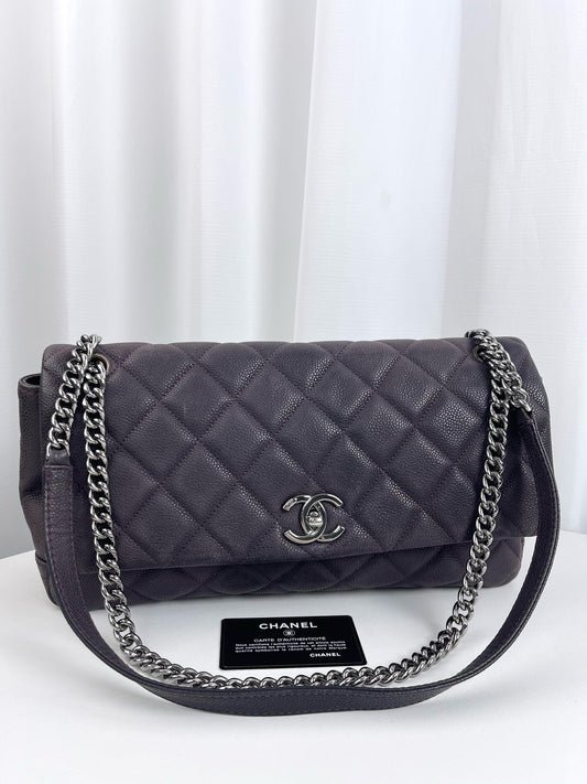 Chanel - Classic Flap - Leather - Purple - (small)