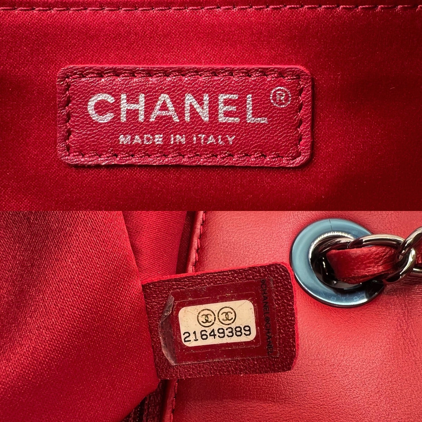 Chanel - Classic Flap - Leather - Red - (medium)