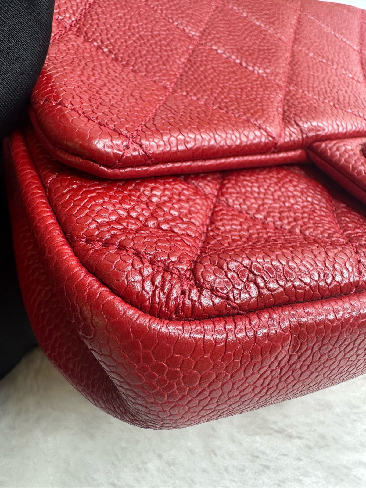 Chanel - Classic Flap - Leather - Red - (mini)