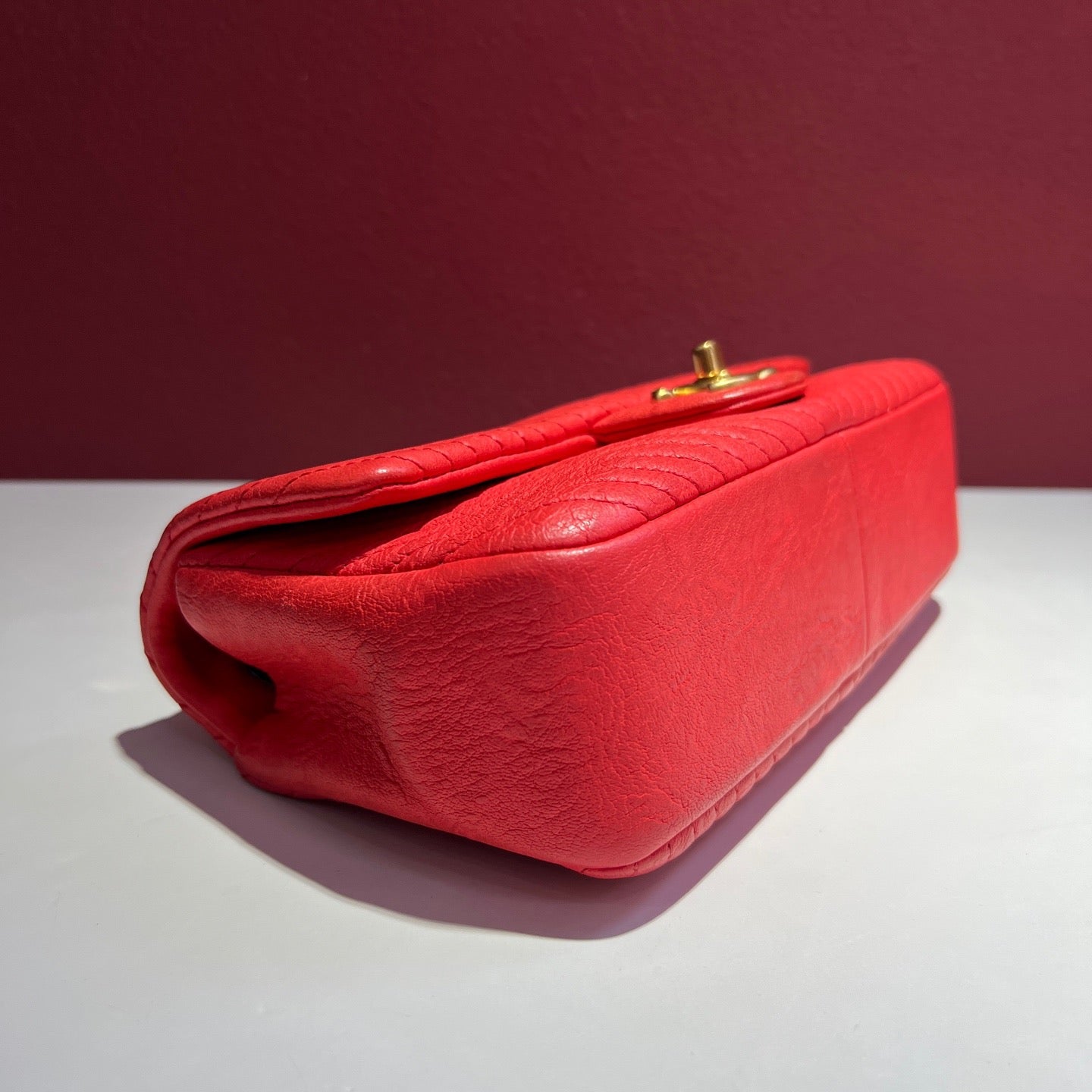 Chanel - Classic Flap - Leather - Red - (mini)