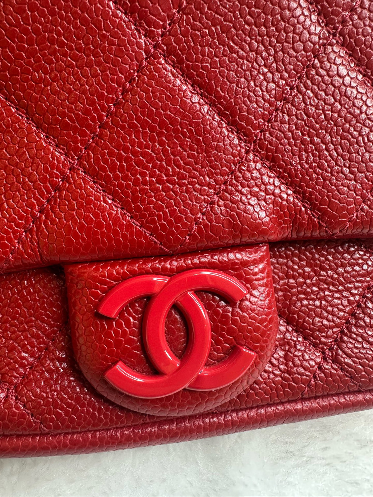 Chanel - Classic Flap - Leather - Red - (mini)