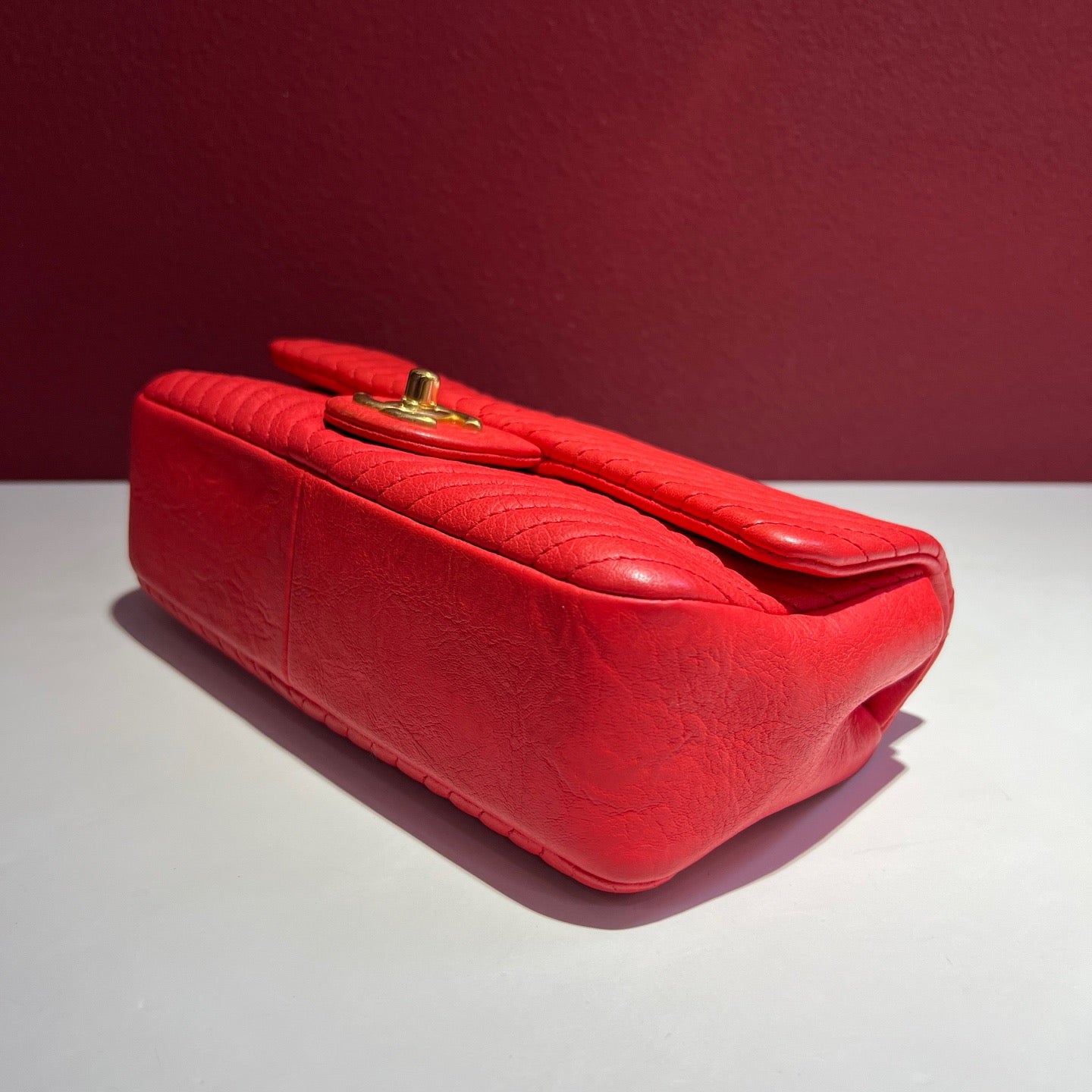 Chanel - Classic Flap - Leather - Red - (mini)