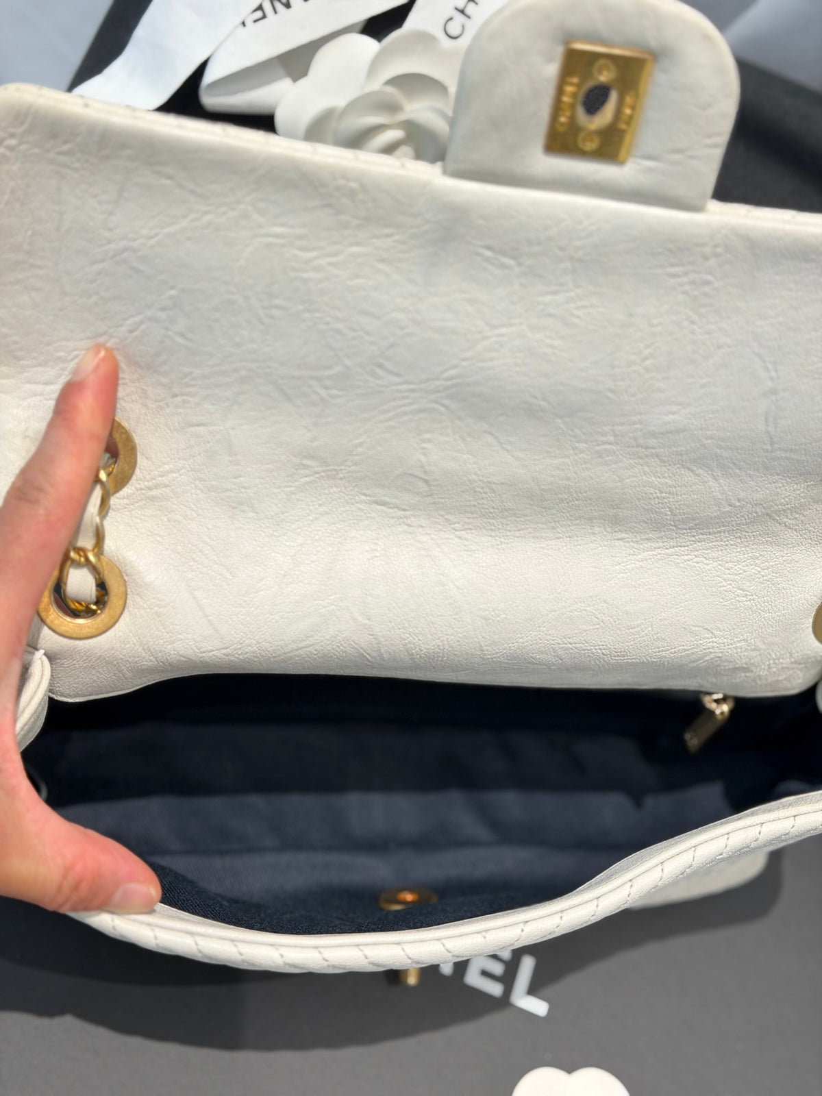 Chanel - Classic Flap - Leather - White