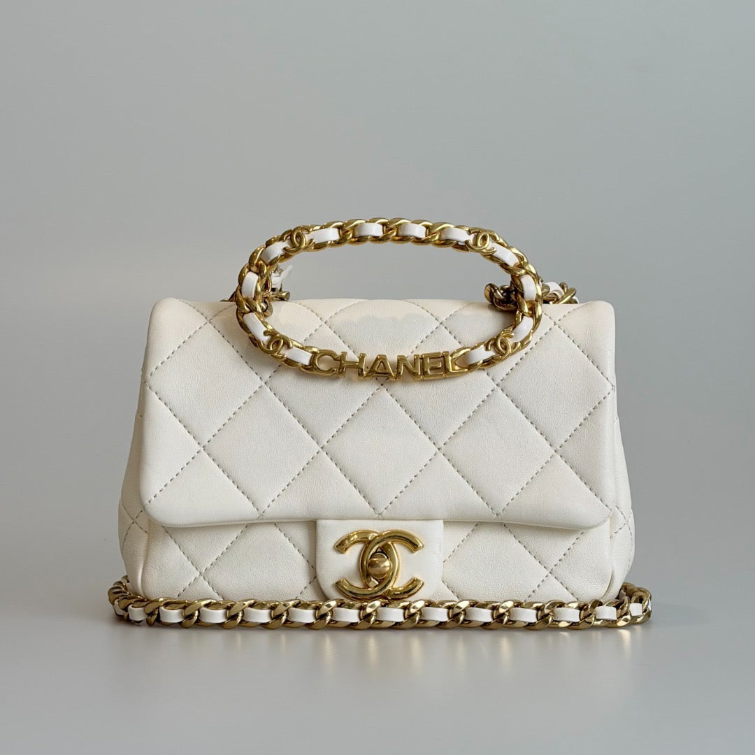Chanel - Classic Flap - Leather - White - (mini)