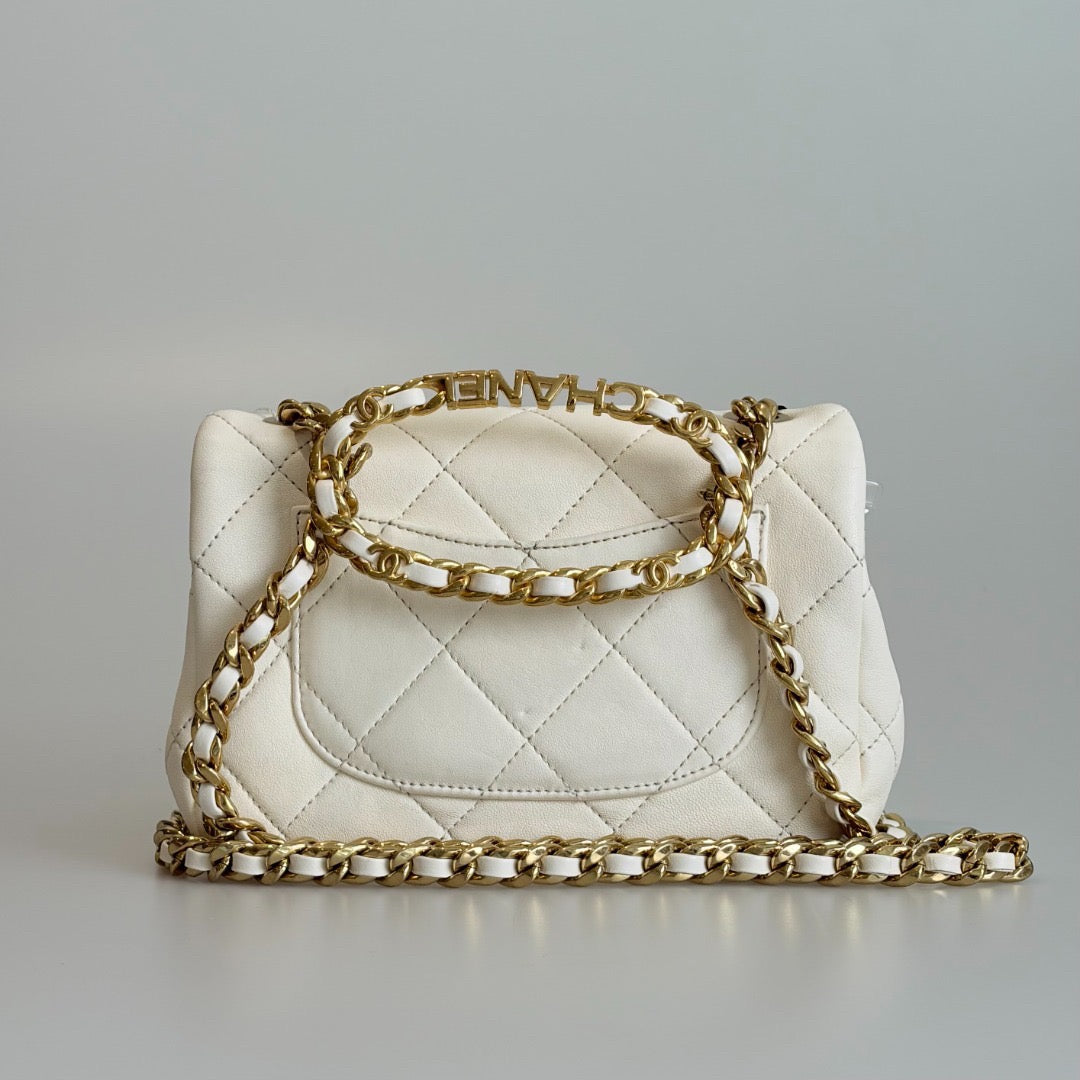 Chanel - Classic Flap - Leather - White - (mini)
