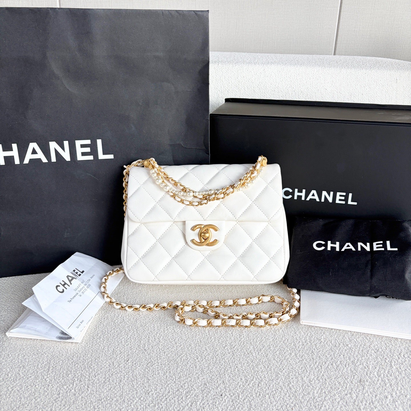 Chanel - Classic Flap - Leather - White - (mini)