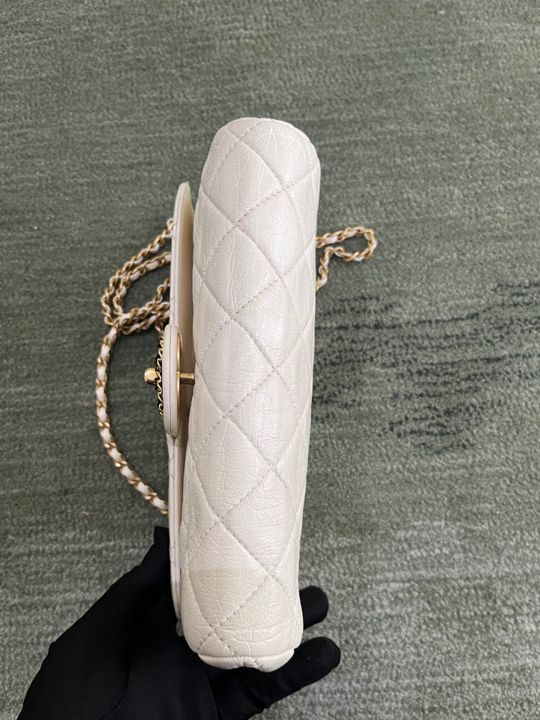 Chanel - Classic Flap - Leather - White - (mini)