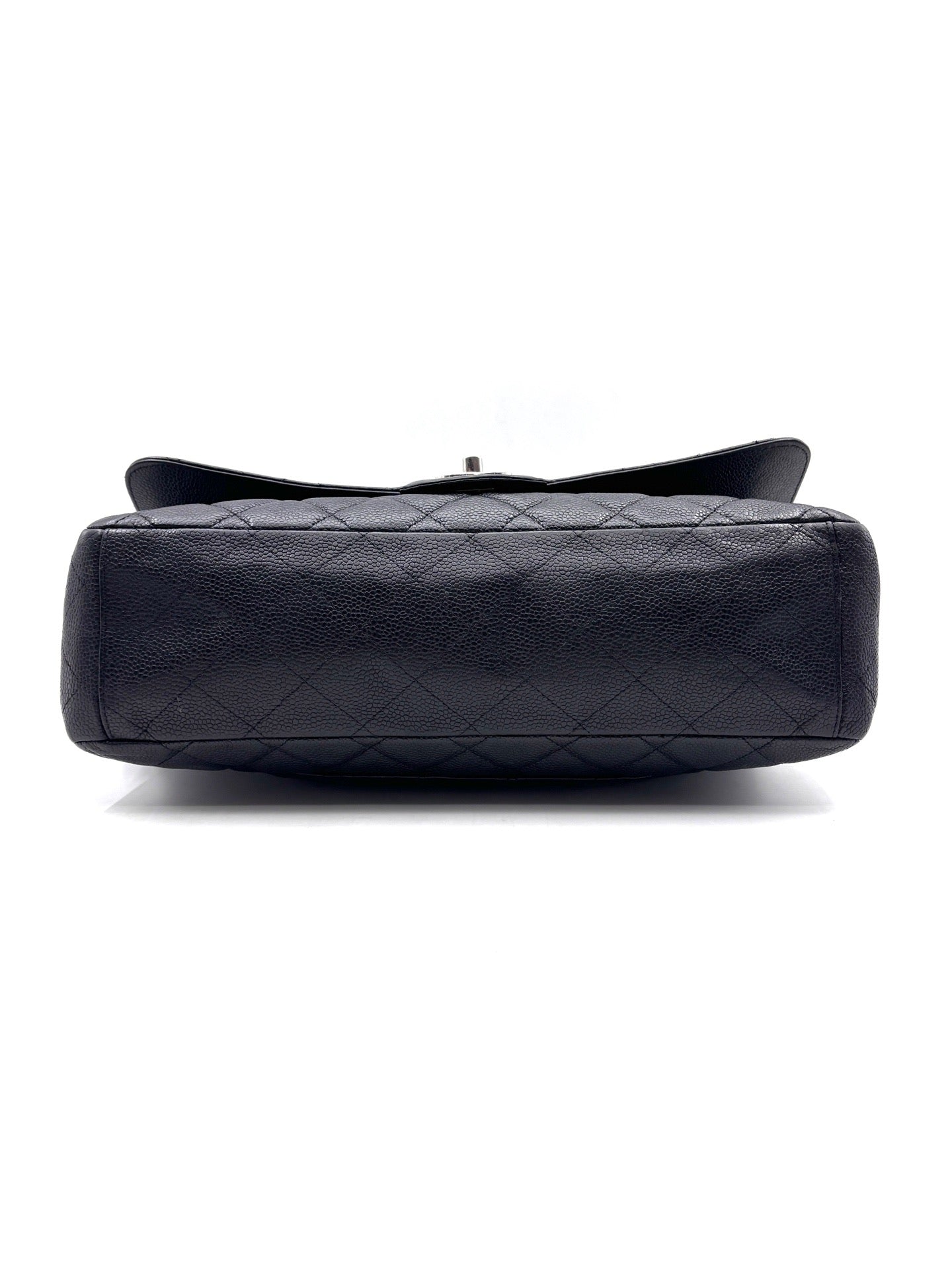 Chanel - Classic Flap Maxi - Caviar leather - Black with Silver-Tone Hardware - (large)