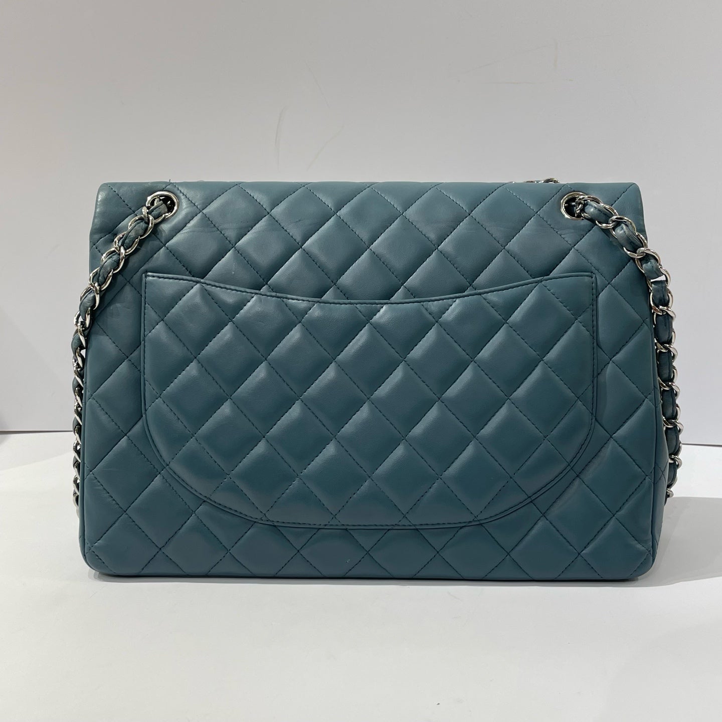Chanel - Classic Flap Maxi - Lambskin leather - Blue - (Maxi)