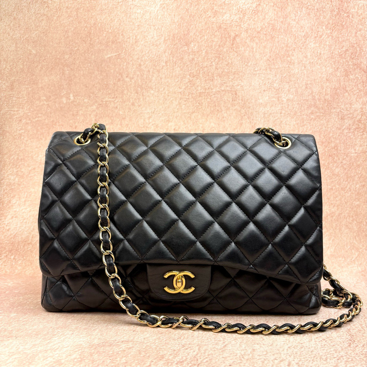 Chanel - Classic Flap Maxi - Leather - Black - (extra-large)