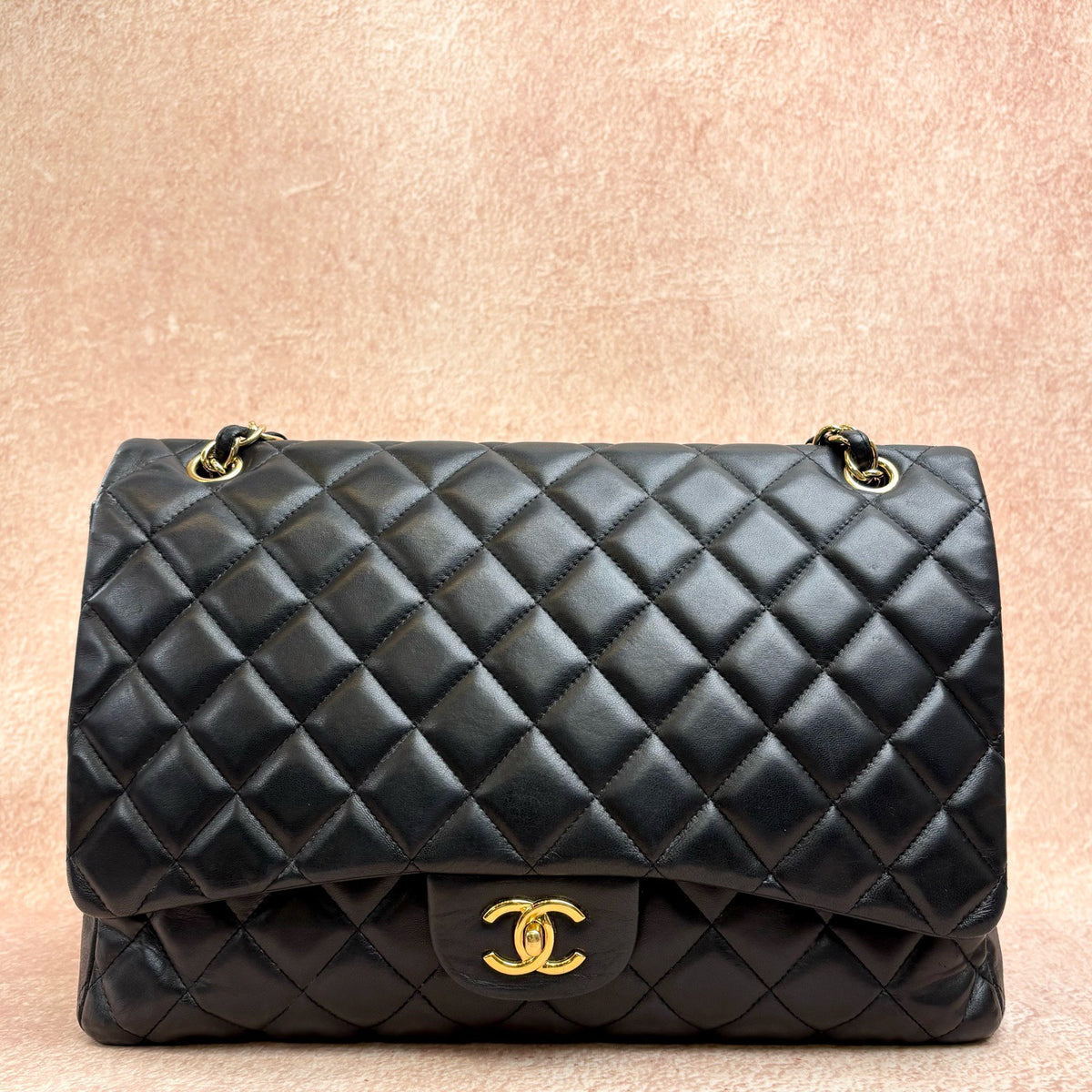 Chanel - Classic Flap Maxi - Leather - Black - (extra-large)