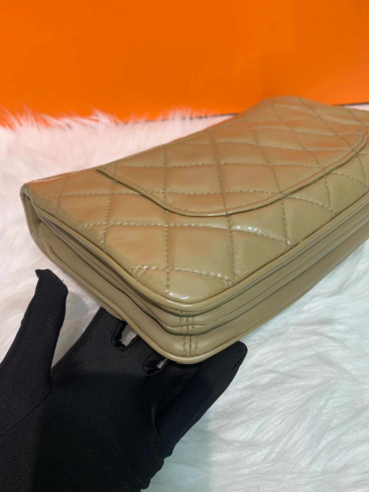 Chanel - Classic Flap Medium - Patent leather - Brown - (medium)