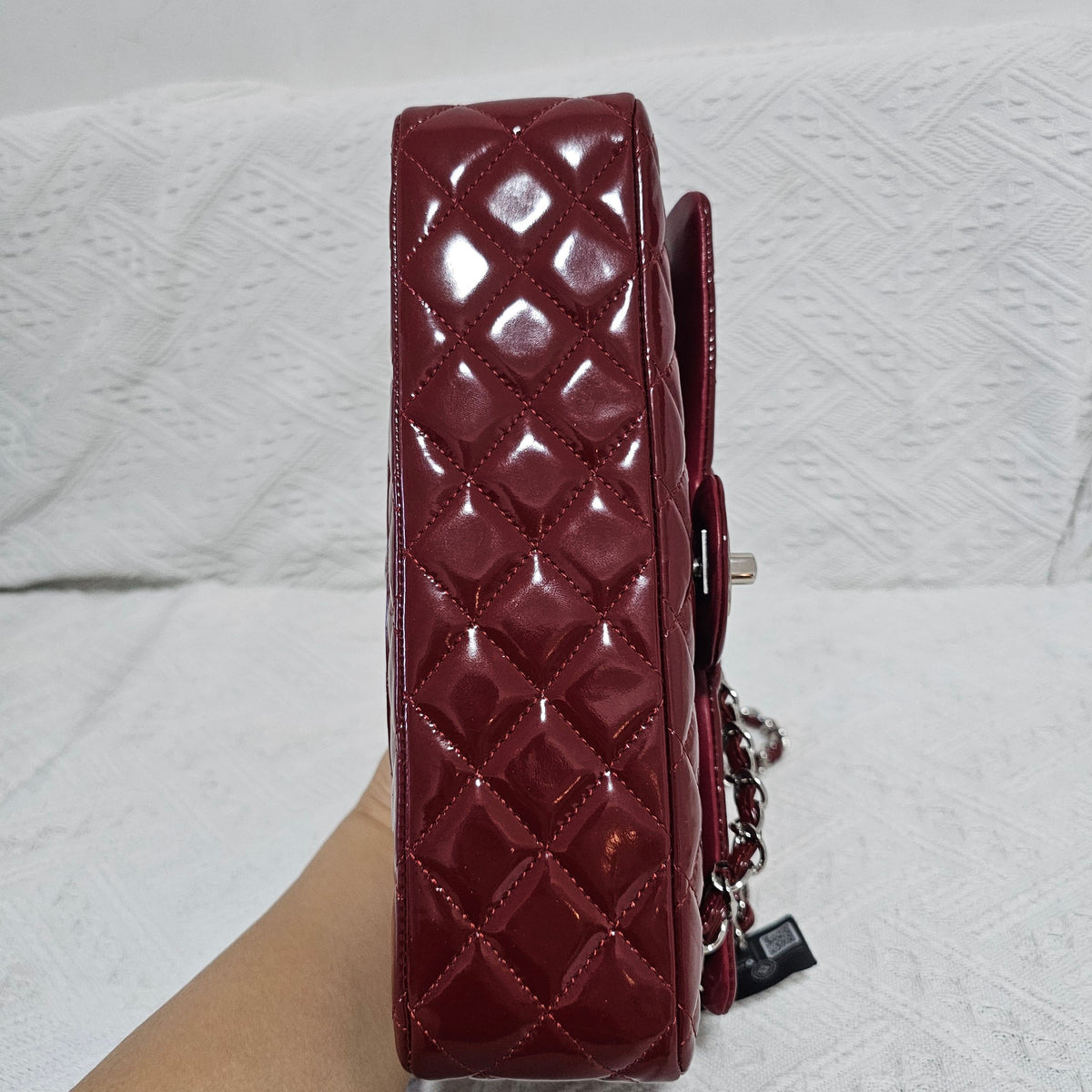 Chanel - Classic Flap Medium - Patent leather - Burgundy - (medium)