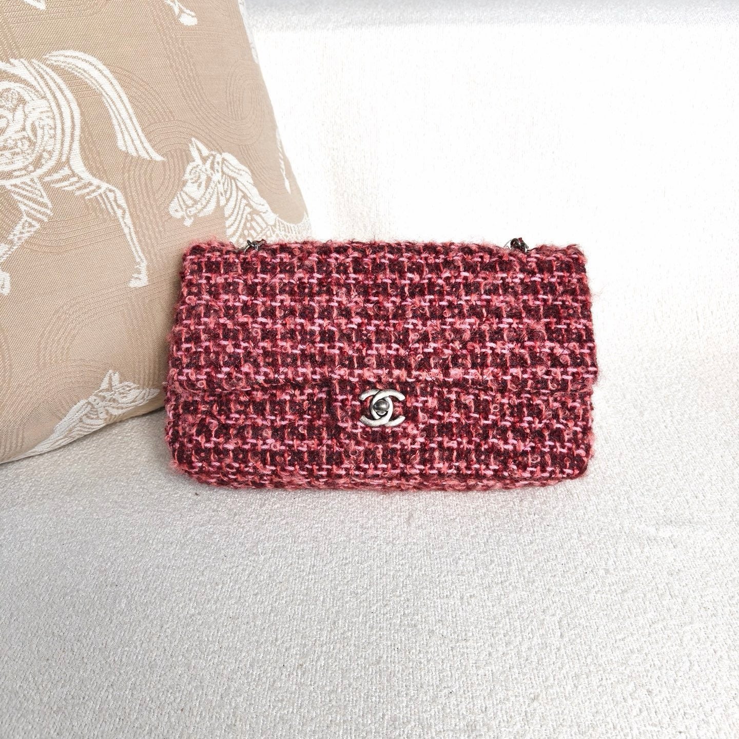Chanel - Classic Flap Medium - Tweed - Multicolour - (Medium)