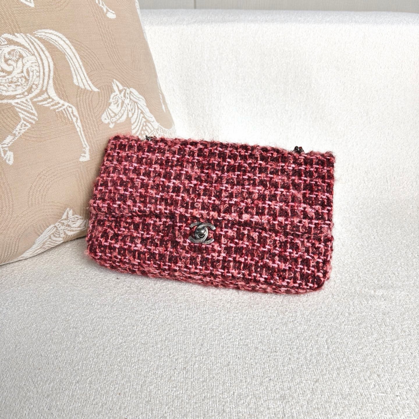 Chanel - Classic Flap Medium - Tweed - Multicolour - (Medium)