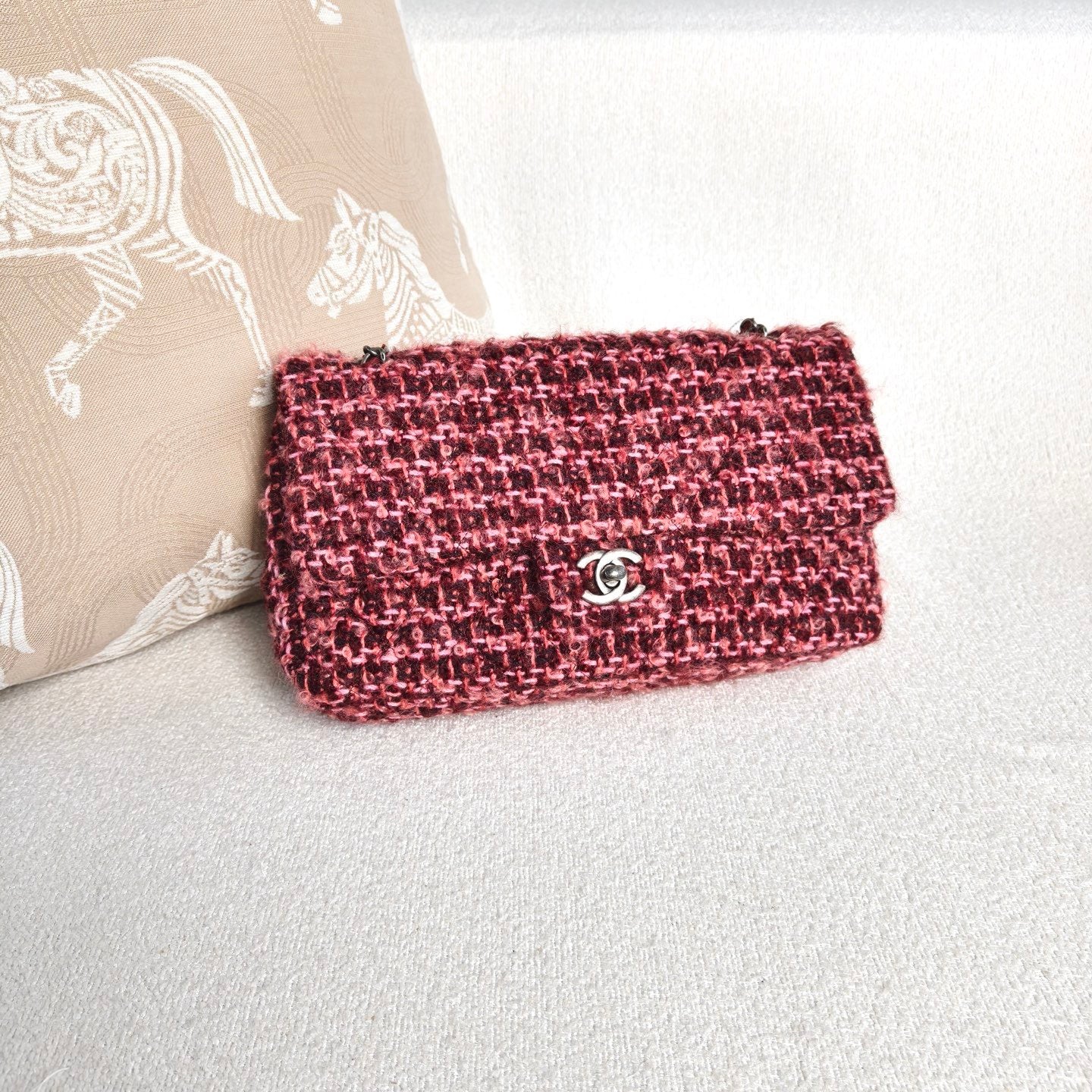 Chanel - Classic Flap Medium - Tweed - Multicolour - (Medium)