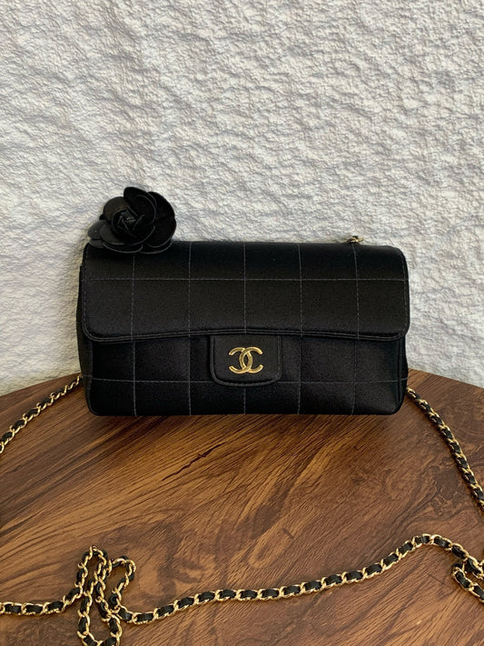 Chanel - Classic Flap Mini - Cloth - Black - (mini)