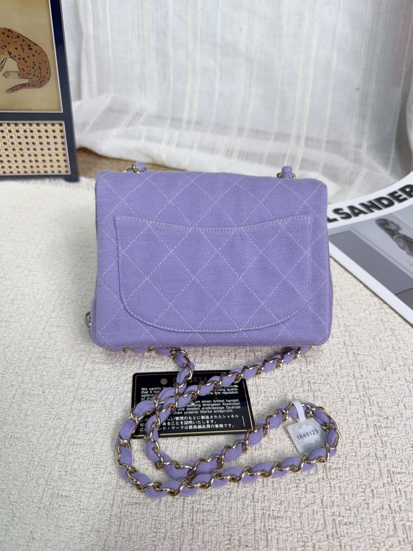 Chanel - Classic Flap Mini - Cloth - Purple - (mini)