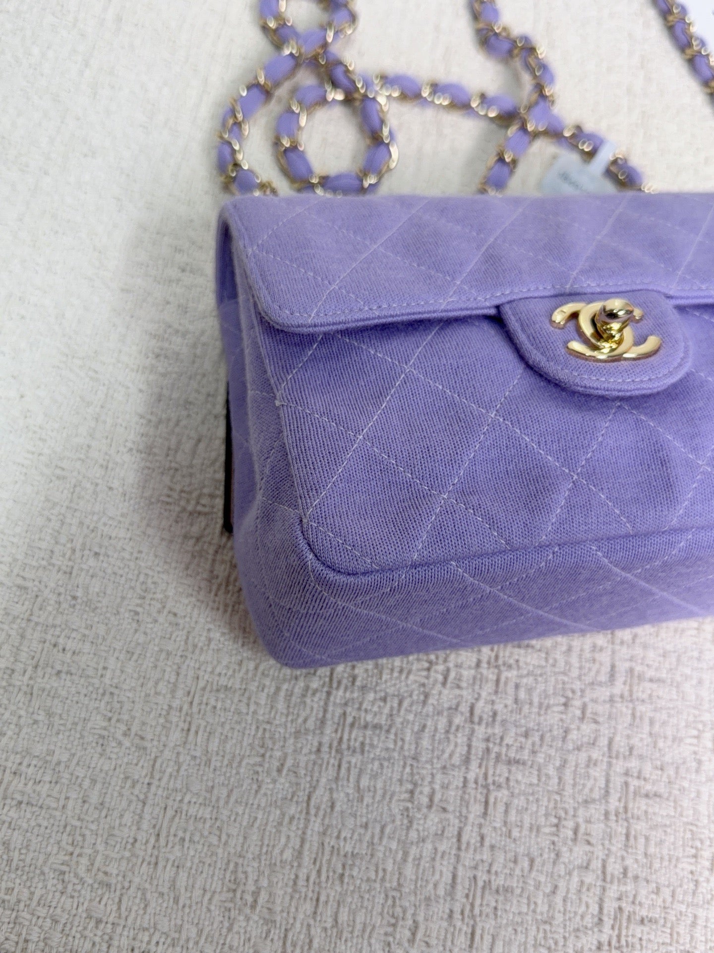 Chanel - Classic Flap Mini - Cloth - Purple - (mini)