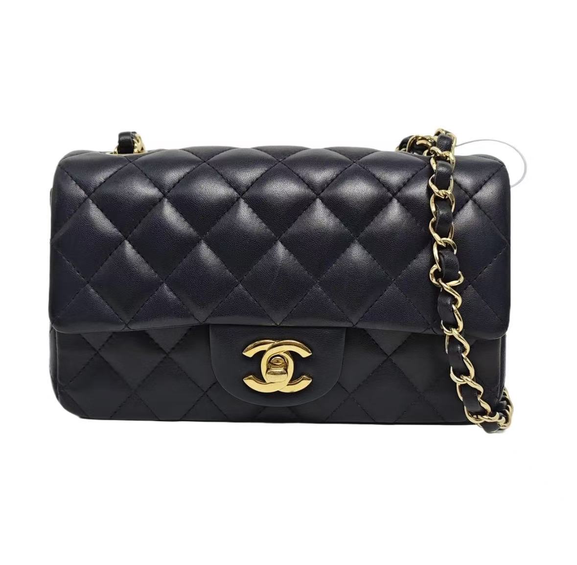 Chanel - Classic Flap Mini - Lambskin leather - Navy - (mini)