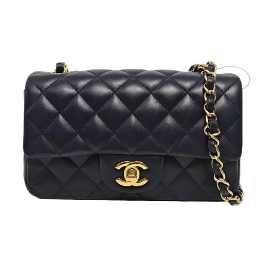 Chanel - Classic Flap Mini - Lambskin leather - Navy - (mini)