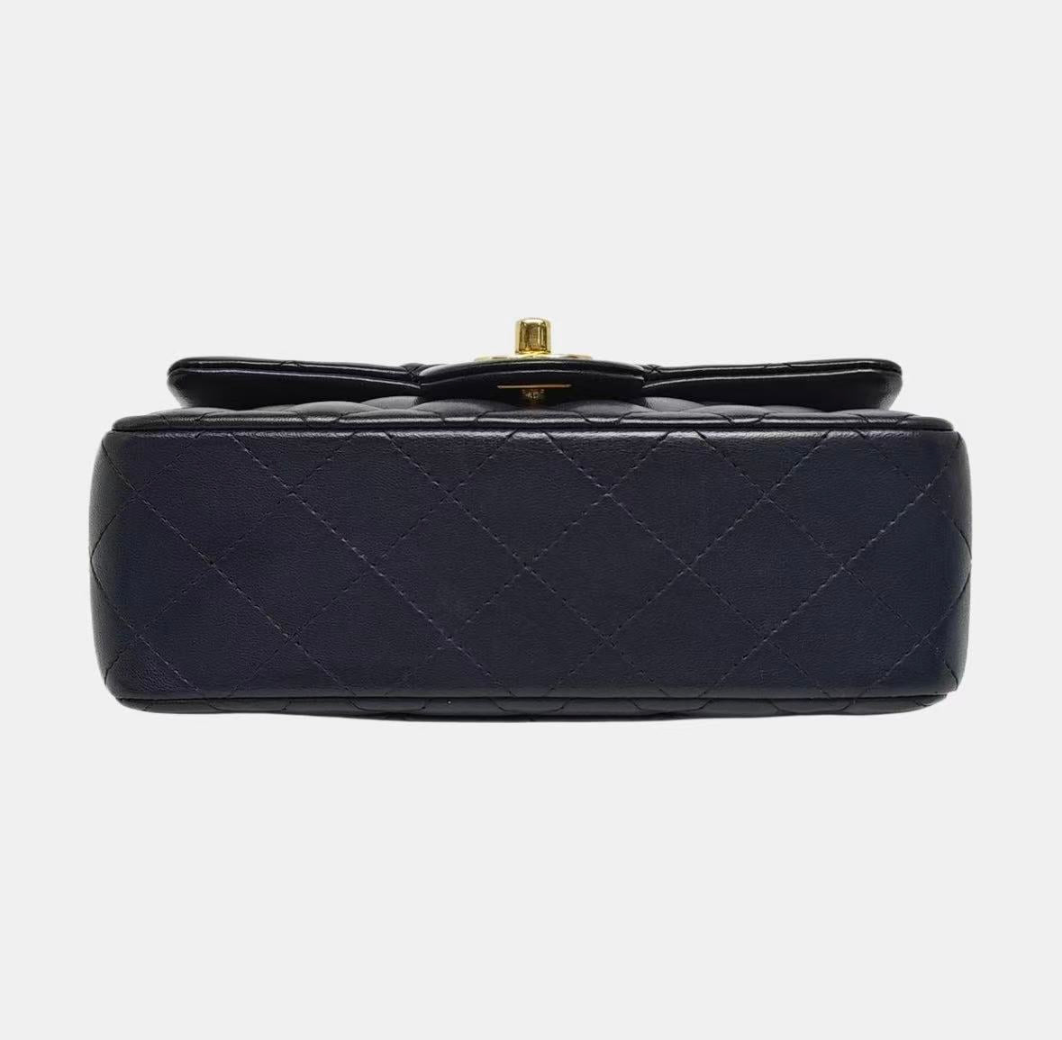 Chanel - Classic Flap Mini - Lambskin leather - Navy - (mini)