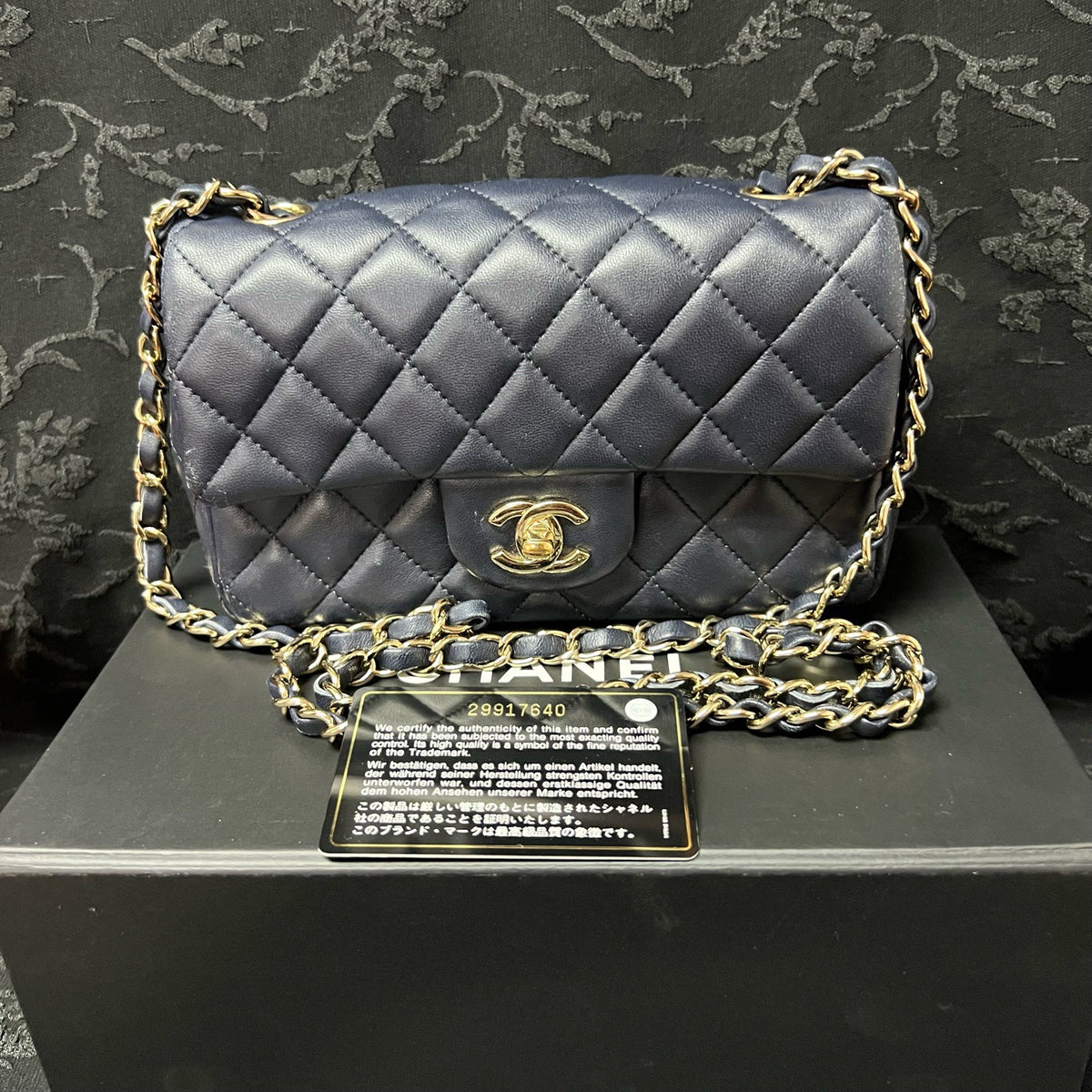 Chanel - Classic Flap Mini - Leather - Blue - (mini)